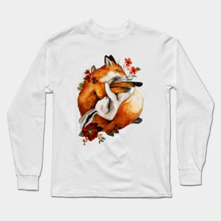 Sleepy Fox and Hare Long Sleeve T-Shirt